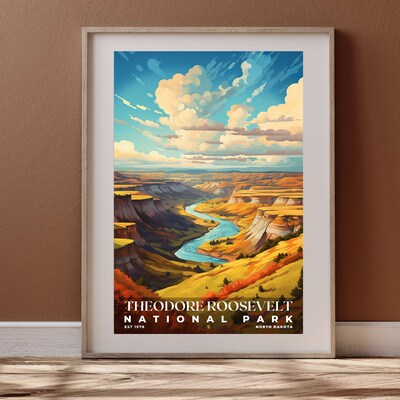 Theodore Roosevelt National Park Poster, Travel Art, Office Poster, Home Decor | S6 - image4